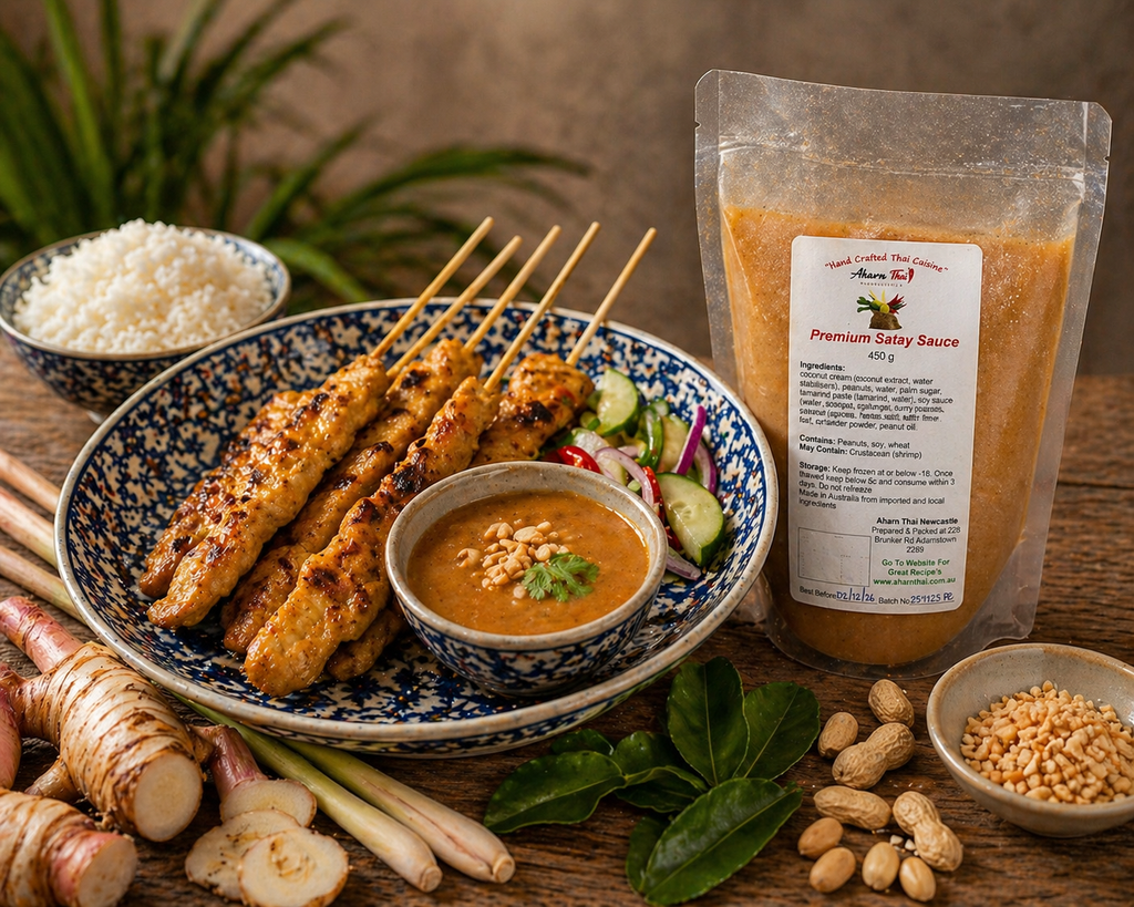 Aharn Thai Premium Satay Sauce – Authentic Thai Peanut Sauce