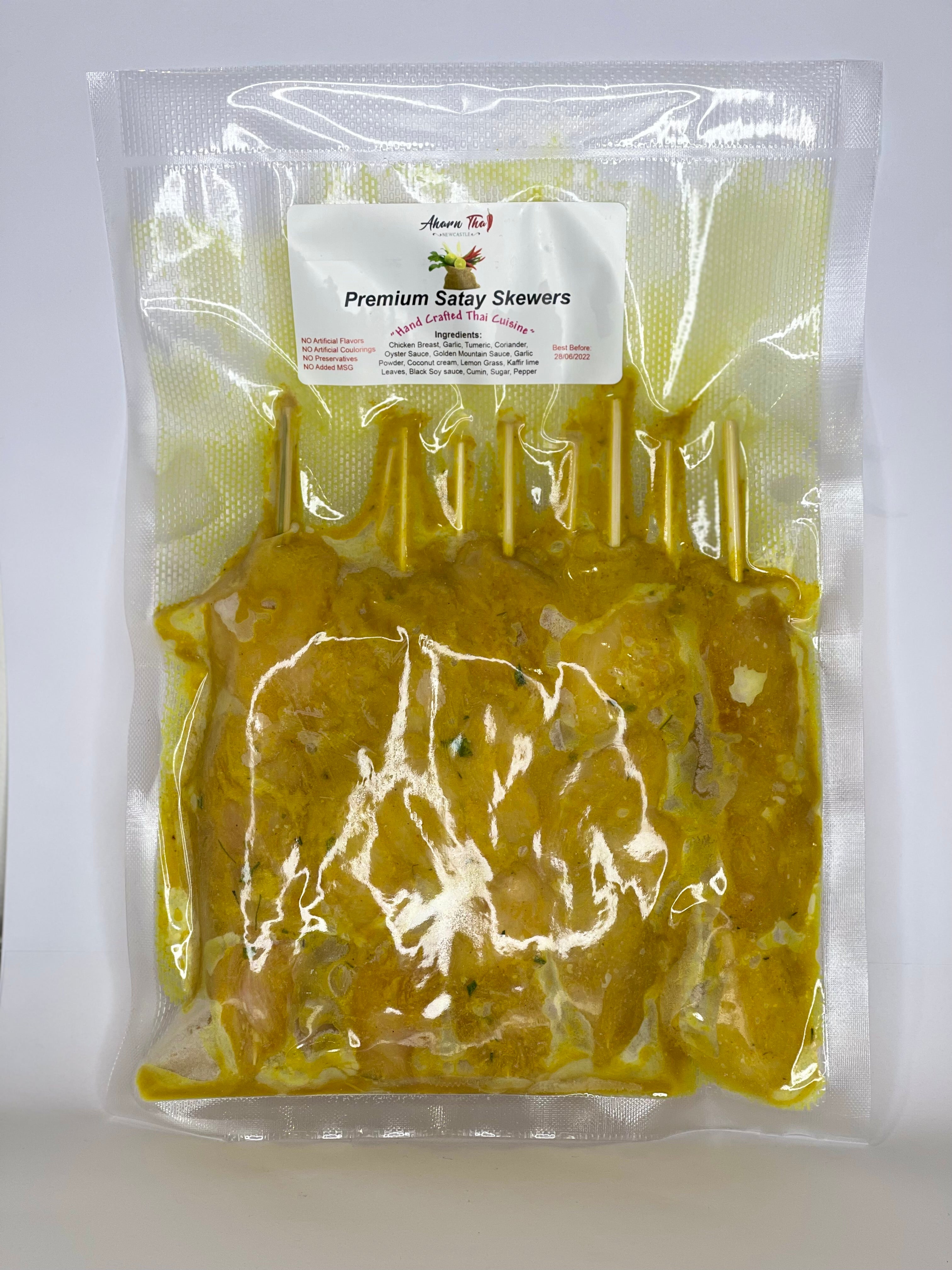 Aharn Thai Chicken Satay Skewers – Authentic Thai Entrée